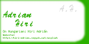 adrian hiri business card