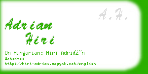 adrian hiri business card